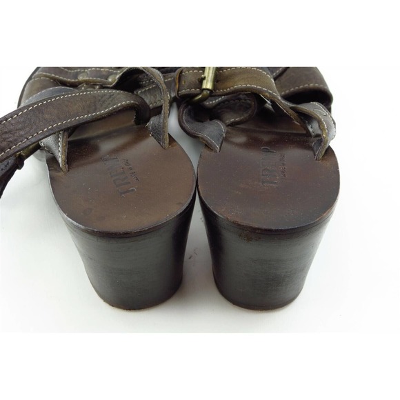 Tremp Sz 40‎ M Brown Strappy Leather Women Sandals 1935 - Picture 5 of 7
